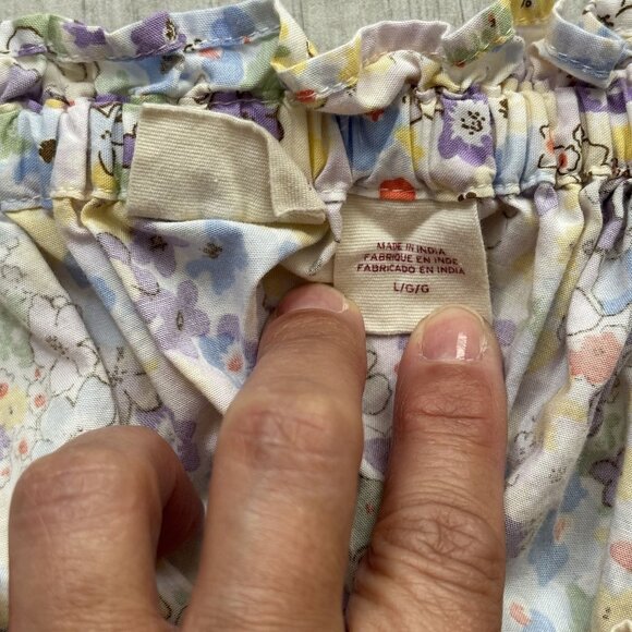 Levis Womens L Floral Smocked Mini Dress With Puff Sleeves & Pockets Coquette - Picture 8 of 9